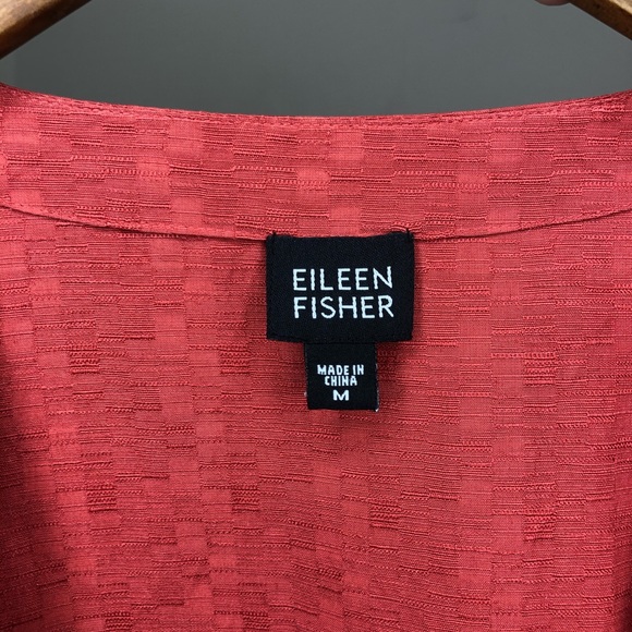 Eileen Fisher Silk and Linen Long Sleeve Duster - Picture 6 of 8